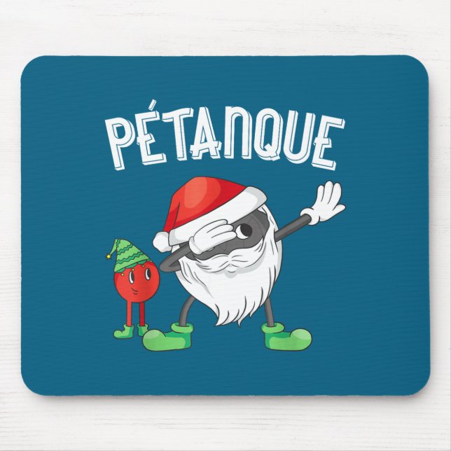 Mousepad Dabbing Boules Ball Dab Christmas Cap Bouler Boule (Frente)