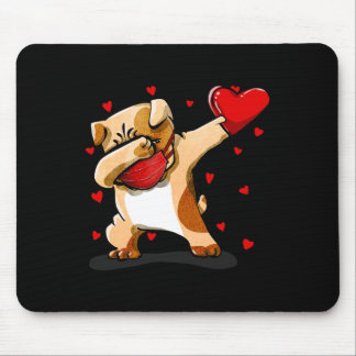 Mousepad Dabbing Bulldog Face Mask Dab Dance Valentine Gift