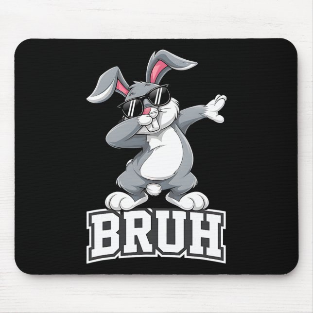 Mousepad Dabbing Bunny Páscoa Day Dab Bruh Bunny Teens Boys (Frente)