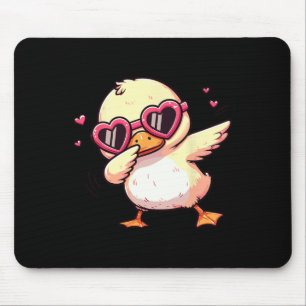 Mousepad Dabbing Dança Pato Coração Óculos de Sol