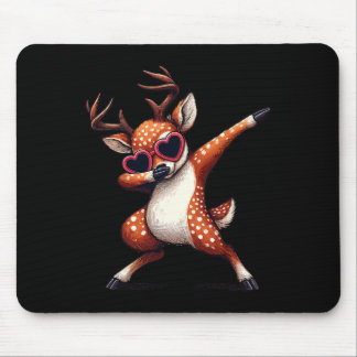 Mousepad Dabbing Dance Deer Heart Sungles 