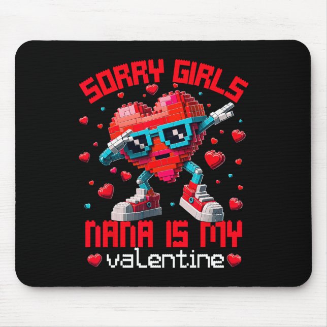 Mousepad Dabbing Heart Sorry Girls Nana Valentine Building  (Frente)