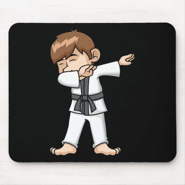 Mousepad Dabbing Karate Boy Engraçado Cartoon de Artes Marc (Frente)