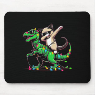 Mousepad Dabbing Oriental Shorthair No Xmas Lights Dinosaur