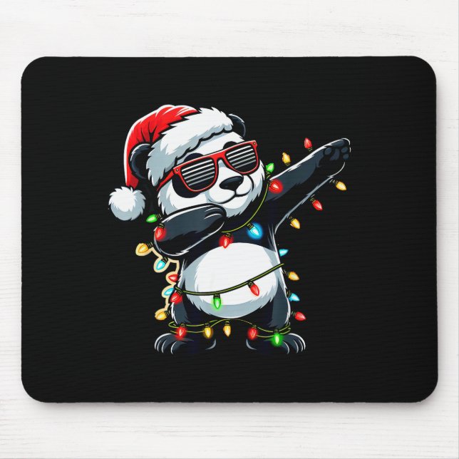 Mousepad Dabbing Panda Xmas For Kids Boys Girl Panda Lover  (Frente)