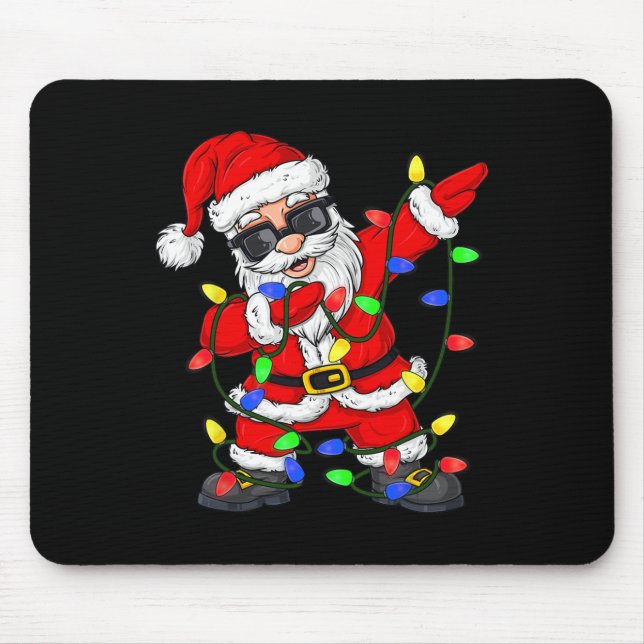 Mousepad Dabbing Papai Noel, Árvore de Natal, Criança (Frente)