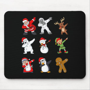 Mousepad Dabbing Santa Claus and Friends Christmas Boys Gir