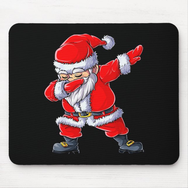 Mousepad Dabbing Santa Claus Christmas Boys Men Funny Xmas  (Frente)