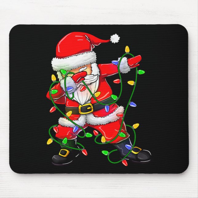 Mousepad Dabbing Santa Funny Christmas Shirts Women 2024 Bo (Frente)