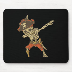 Mousepad Dabbing Skeleton Pirate Halloween Kids Jolly Roger