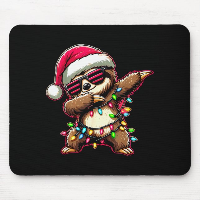 Mousepad Dabbing Sloth Xmas For Kids Boys Girl Sloth Lover  (Frente)