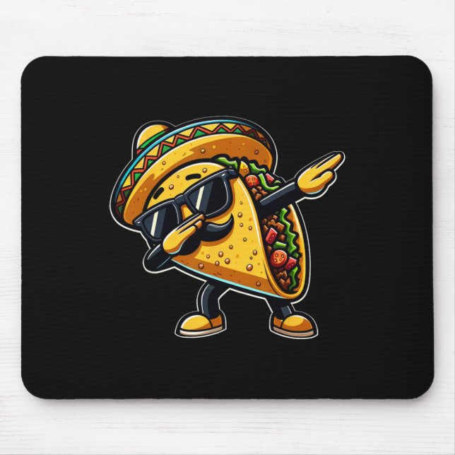Mousepad Dabbing Taco Cinco De Mayo Funny Pais Mexicanos D (Frente)