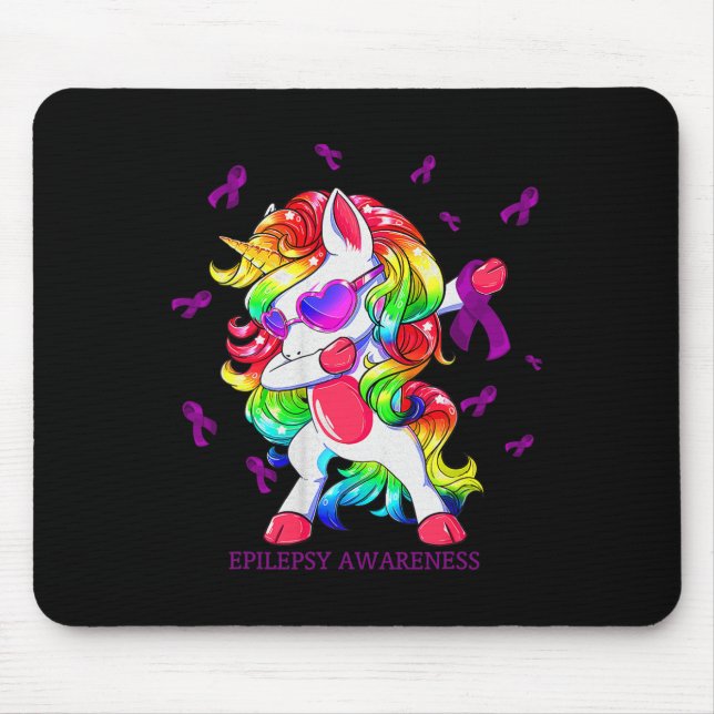 Mousepad Dabbing Unicorn Epilepsy Awarness Gifs (Frente)