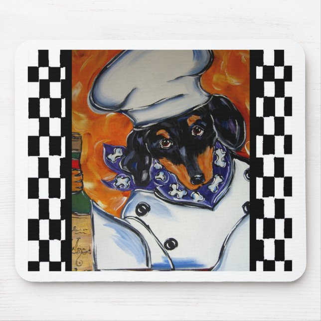 Mousepad Dachshund Chefs (Frente)