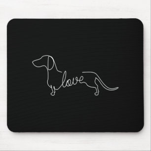 Mousepad Dachshund Chiweenie Wiener Dog Love Art Sketch