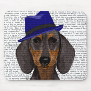 Mousepad Dachshund Com Trilho Azul