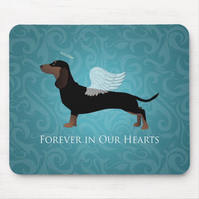 Mousepad Dachshund - Design Memorial Pet Loss (Frente)