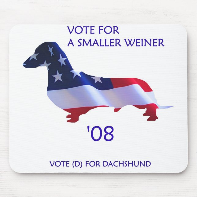 Mousepad Dachshund do americano do VOTO (Frente)
