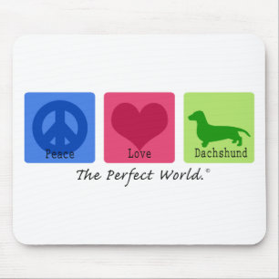 Mousepad Dachshund do amor da paz