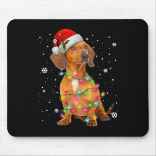 Mousepad Dachshund Dogs Natal Em Árvore Presentes Para Pet