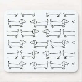 Mousepad Dachshund em preto-branco