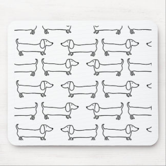 Mousepad Dachshund em preto-branco