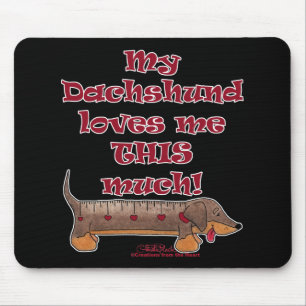 Mousepad Dachshund Love Meter