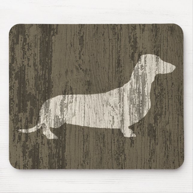 Mousepad Dachshund meteorizado (Frente)