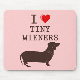 Mousepad Dachshund minúsculo do Wiener do amor engraçado