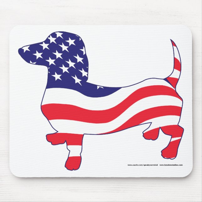 Mousepad Dachshund Patriótico (Frente)