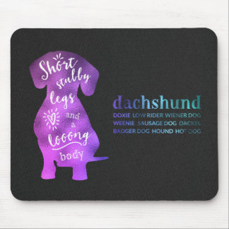 Mousepad Dachshund - pés atarracados curtos e um corpo