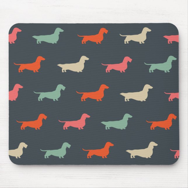Mousepad Dachshund Silhouettes Wiener Dog Lover's (Frente)