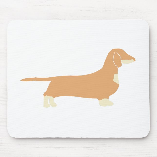Mousepad dachshund silo fawn e creme (Frente)