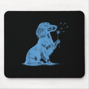 Mousepad Dachshund soprando desejos dandelion adorável aman