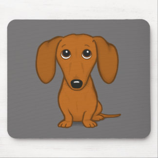 Mousepad Dachshund Vermelho Curto | Cachorro-esmalte