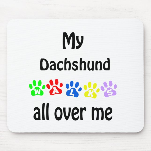 Mousepad Dachshund Walks Design (Frente)