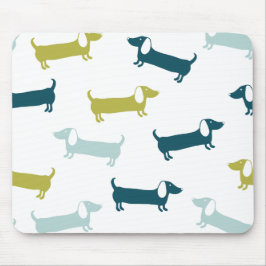 Mousepad Dachshunds bonitos em grandes cores