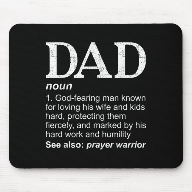 Mousepad Dad Definition Father's Day Daddy Christian Dad  (Frente)