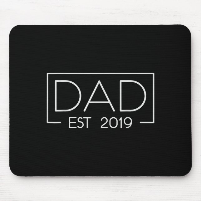 Mousepad Dad Est. 2019 Expect Baby 2019, Father 2019 New Da (Frente)