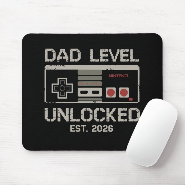 Mousepad Dad Level Unlocked 2026 Soon to Be Gamer Daddy (Com mouse)