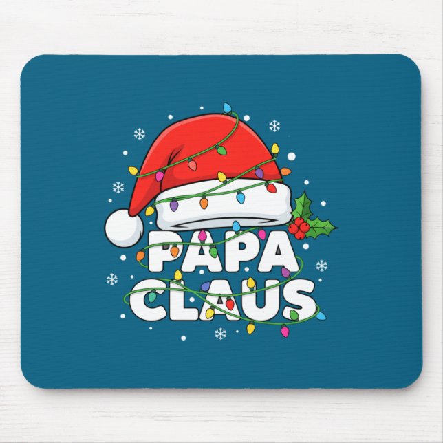Mousepad Dad Papa Claus Christmas Lights Family Matching Lo (Frente)