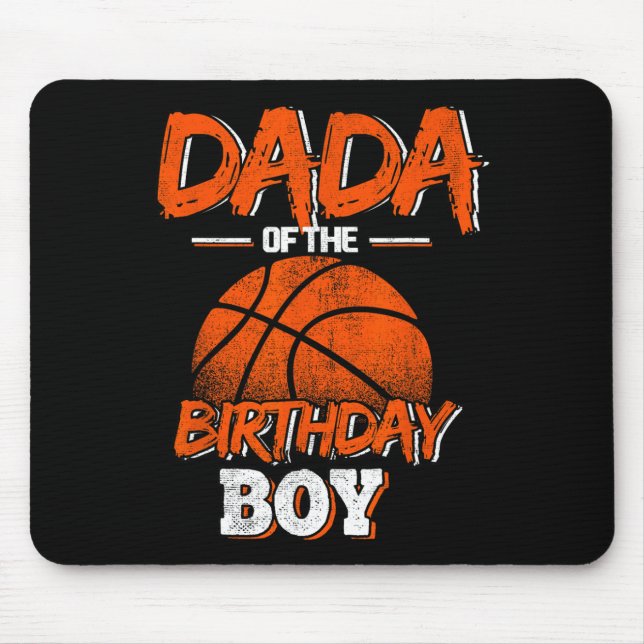 Mousepad Dada do Pai F de Basquete de Birthday Boy (Frente)