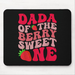 Mousepad Dada Do Primeiro Aniversário Da Garota Strawberr