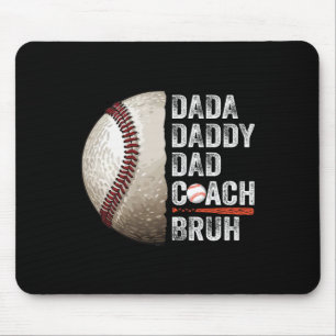Mousepad Dada Pai De Pai Bruh Vintage Treinador De Baseball