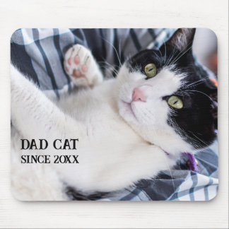 Mousepad Daddy cat since Photo cute cat