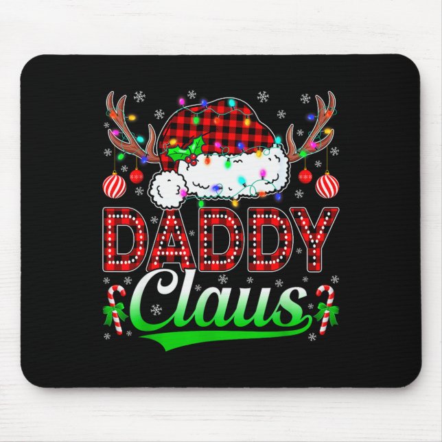 Mousepad Daddy Claus Christmas Lights Matching Family Xmas  (Frente)