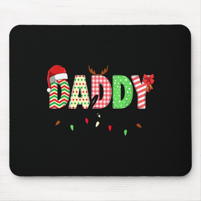 Mousepad Daddy Claus Christmas Lights Santa Pajama Family M (Frente)