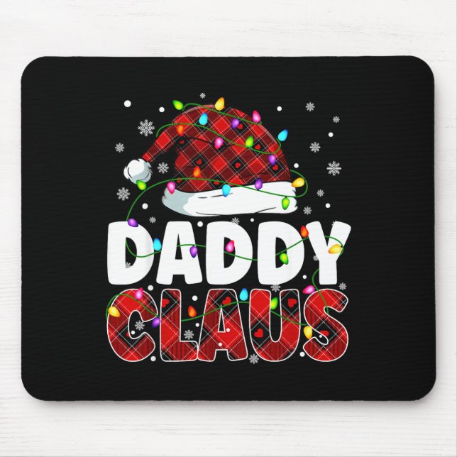 Mousepad Daddy Claus Merry Christmas Santa Hat Family Match (Frente)