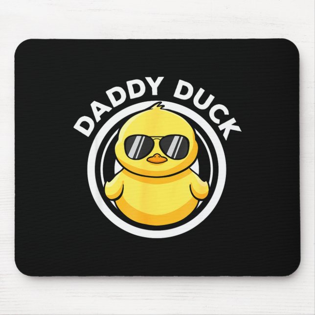 Mousepad Daddy Duck Dad I Love Ducks Family Lover Funny Rub (Frente)
