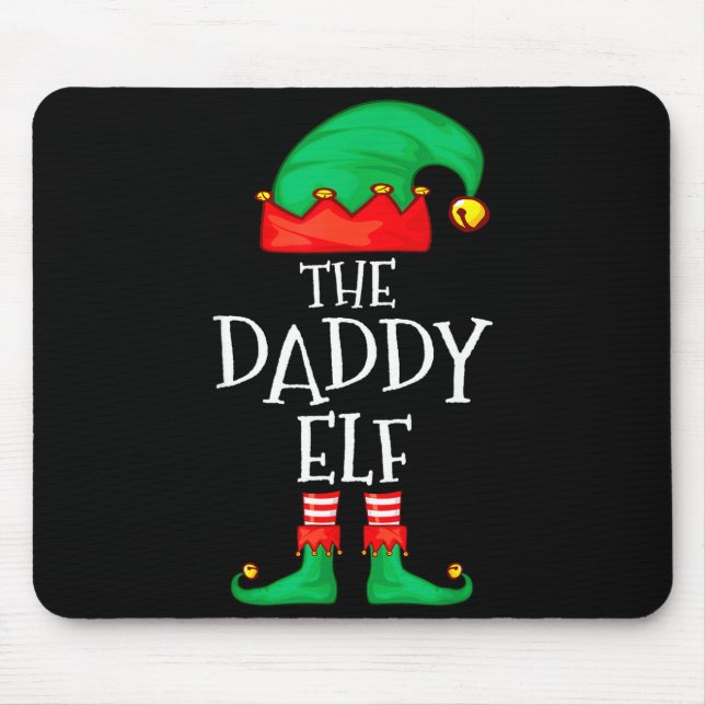 Mousepad Daddy Elf Family Christmas Daddy Dad Father Elf Sw (Frente)